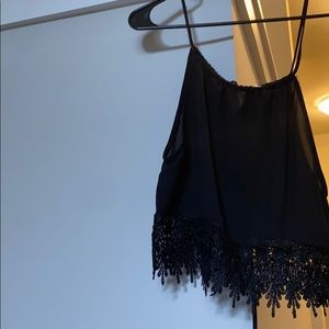 Black crop top